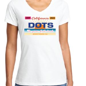 California Dot License Plate V-Neck Tee